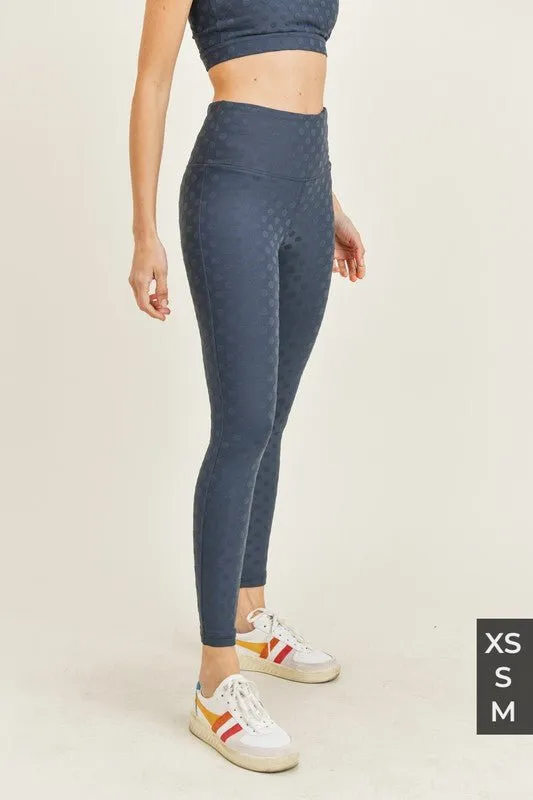 Textured Polka Dot Leggings