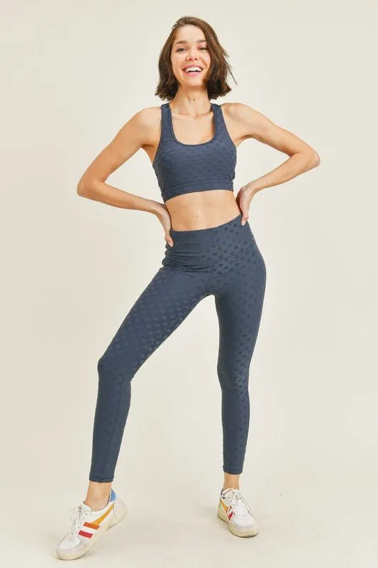 Textured Polka Dot Leggings