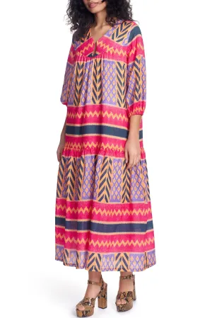 THE FRIDA DRESS- Feathered stripe