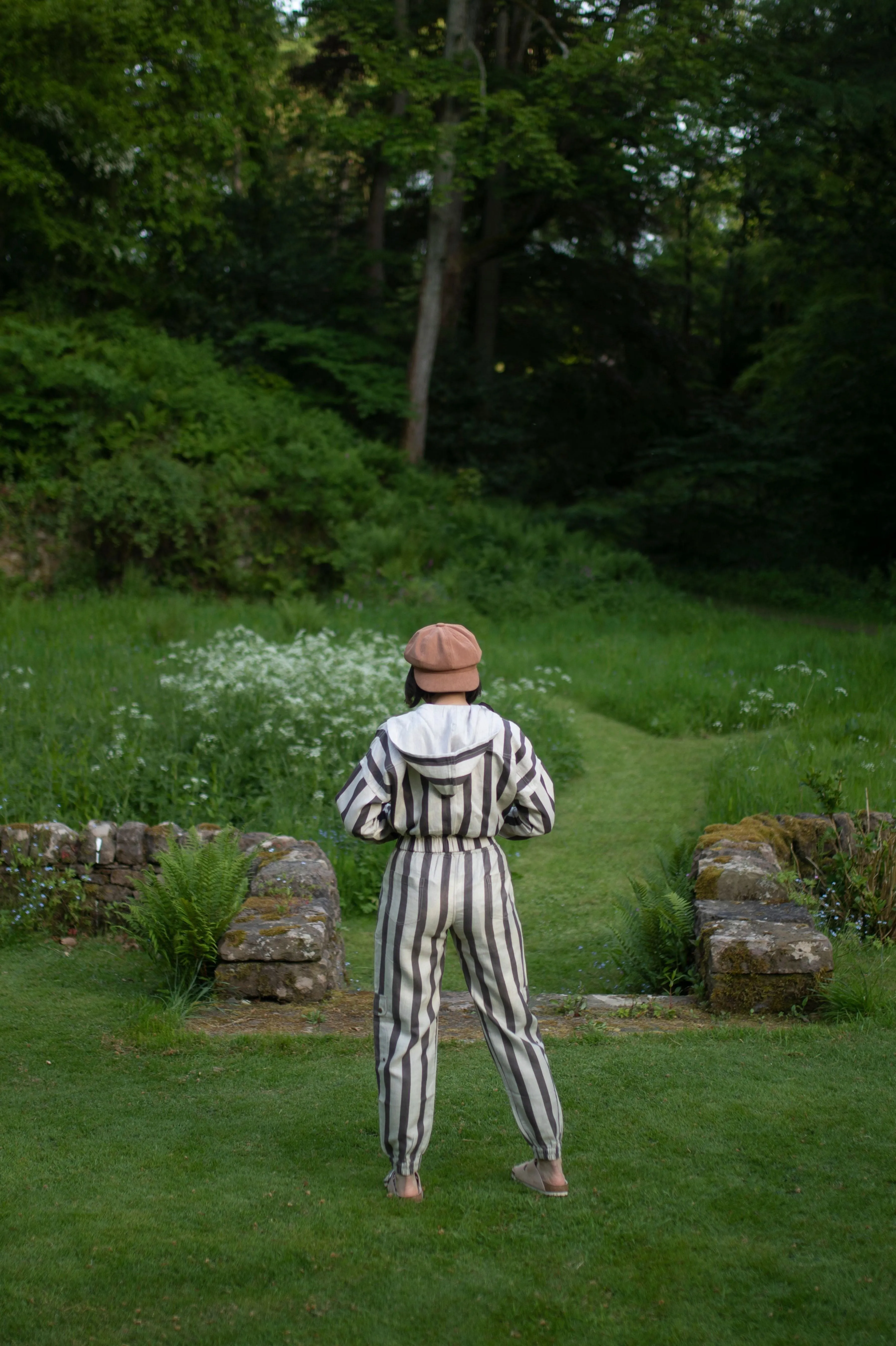 The Terra Tribe Grey Stripes Seoul Oversized Jacket