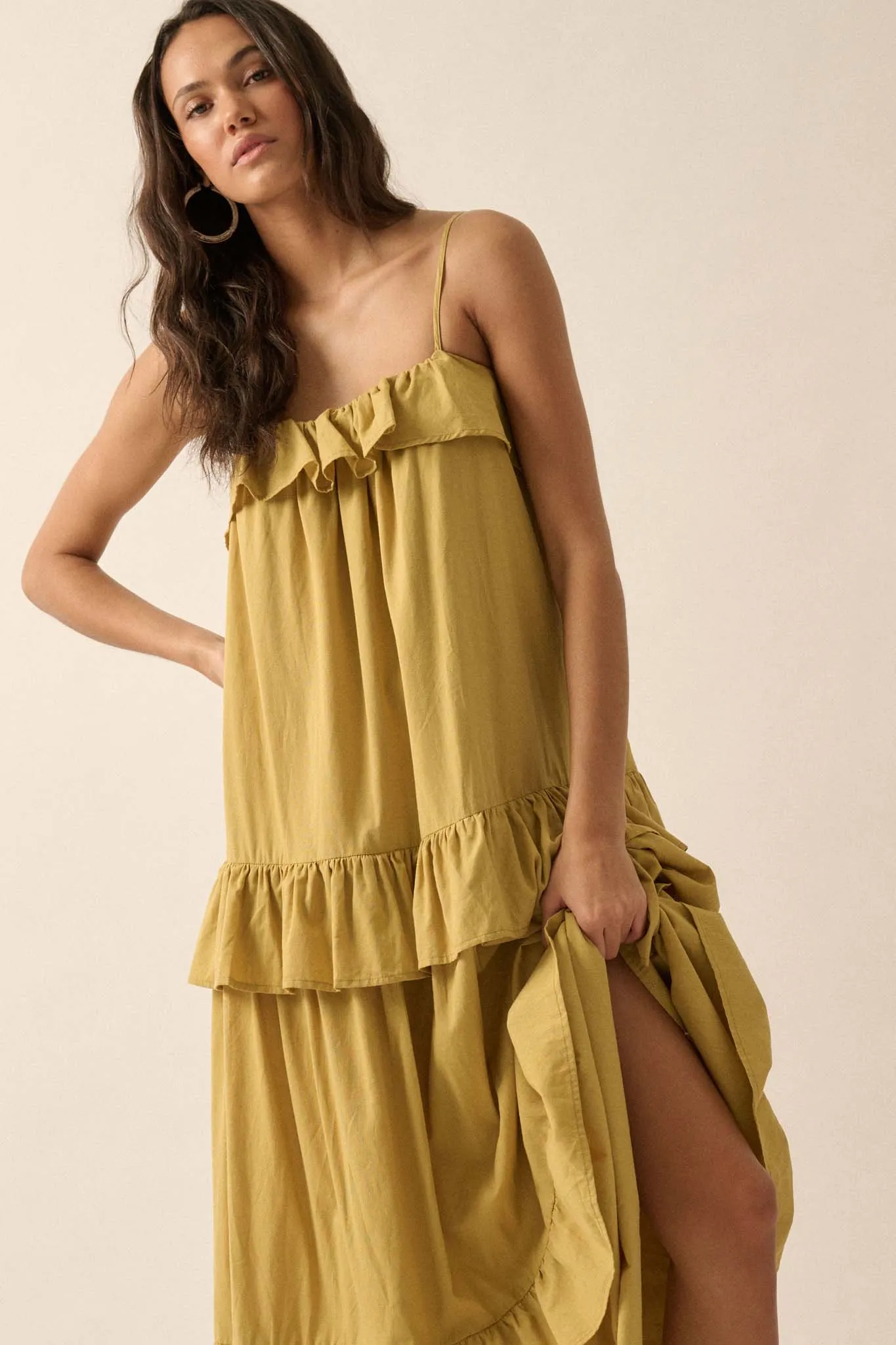 Through the Valley Tiered Ruffle Maxi Dress