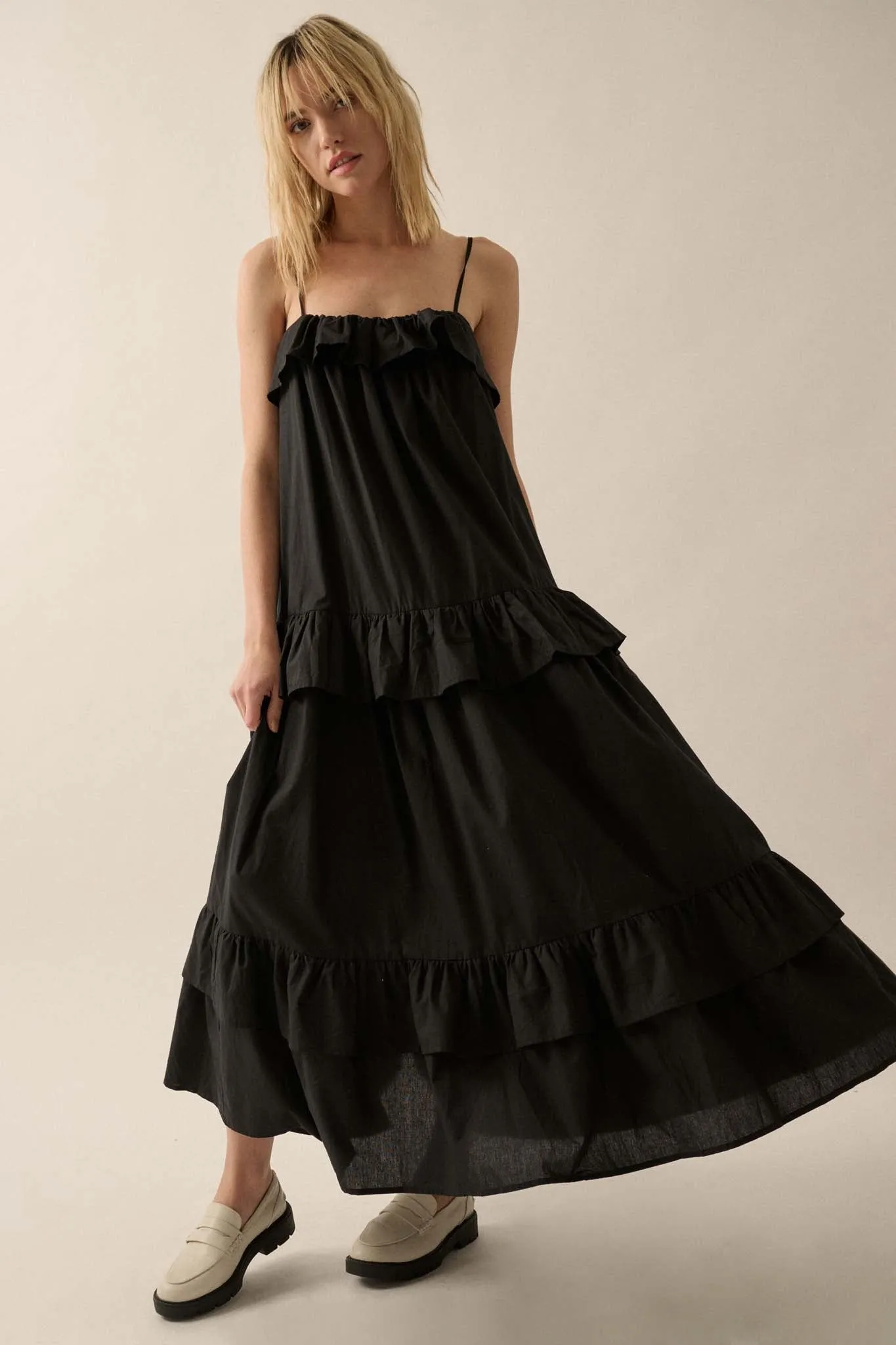 Through the Valley Tiered Ruffle Maxi Dress