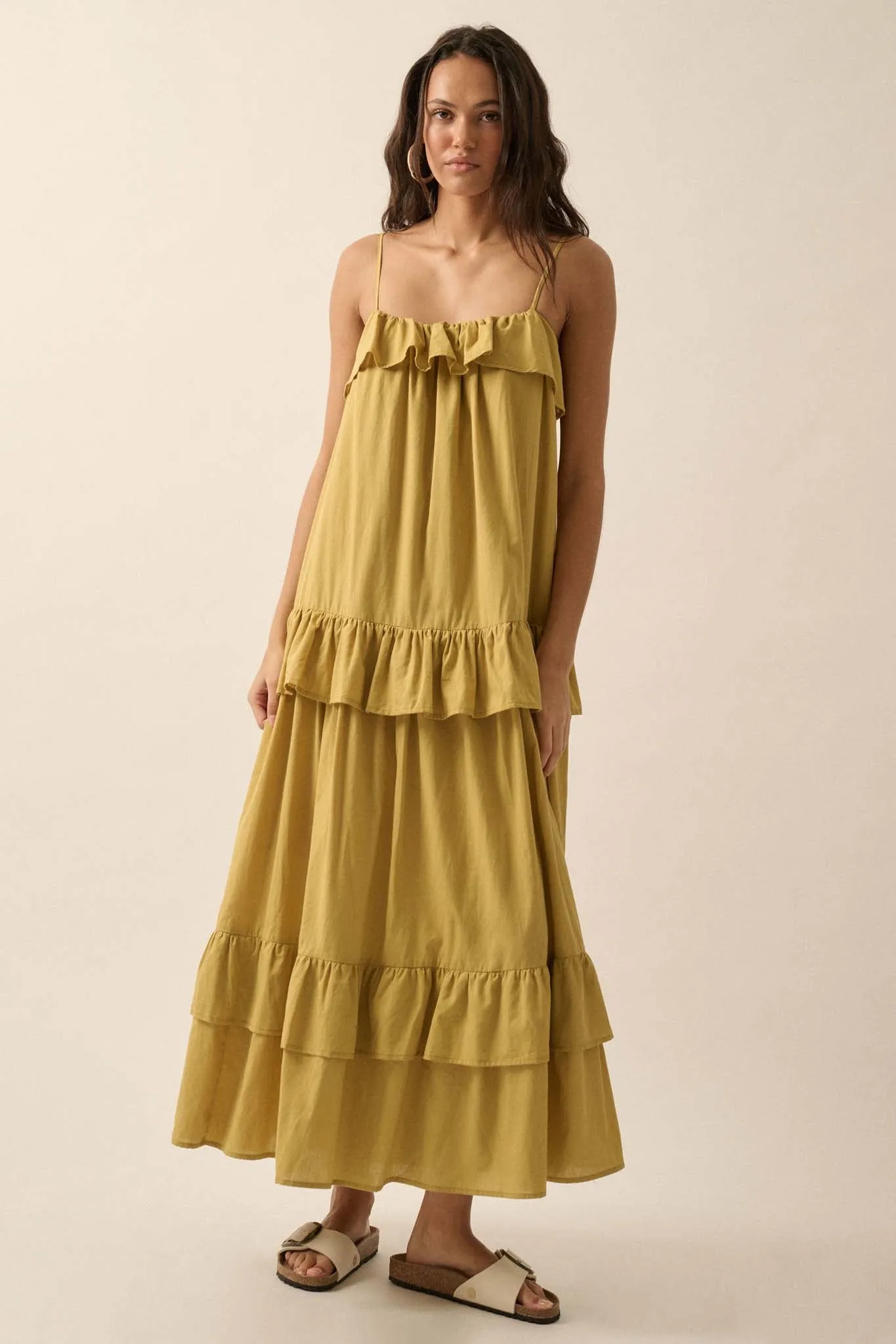 Through the Valley Tiered Ruffle Maxi Dress