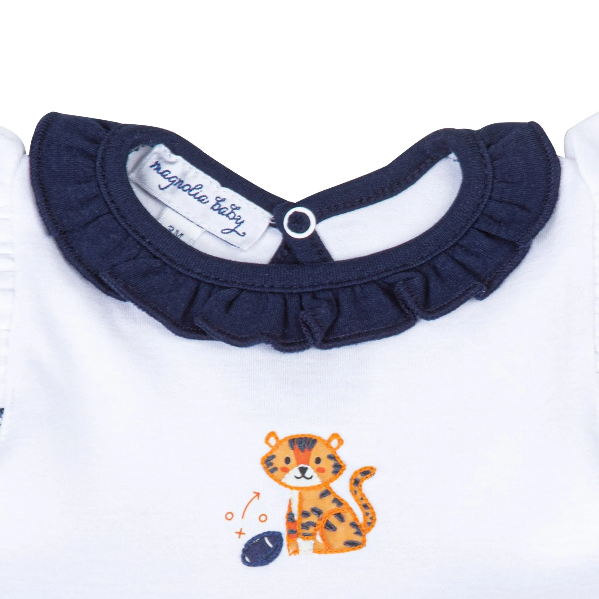 Tiger Pride Embroidered Dress - Navy Orange