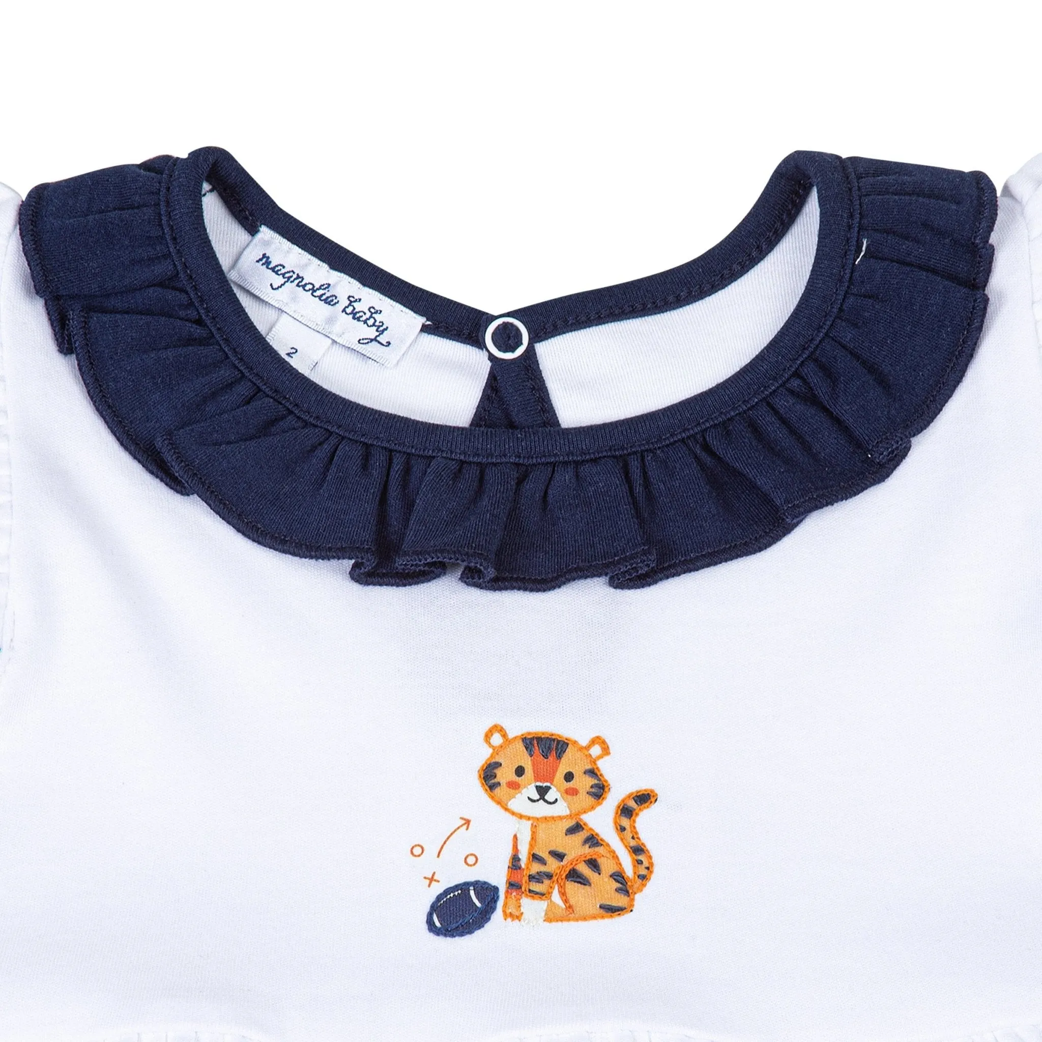 Tiger Pride Embroidered Dress - Navy Orange