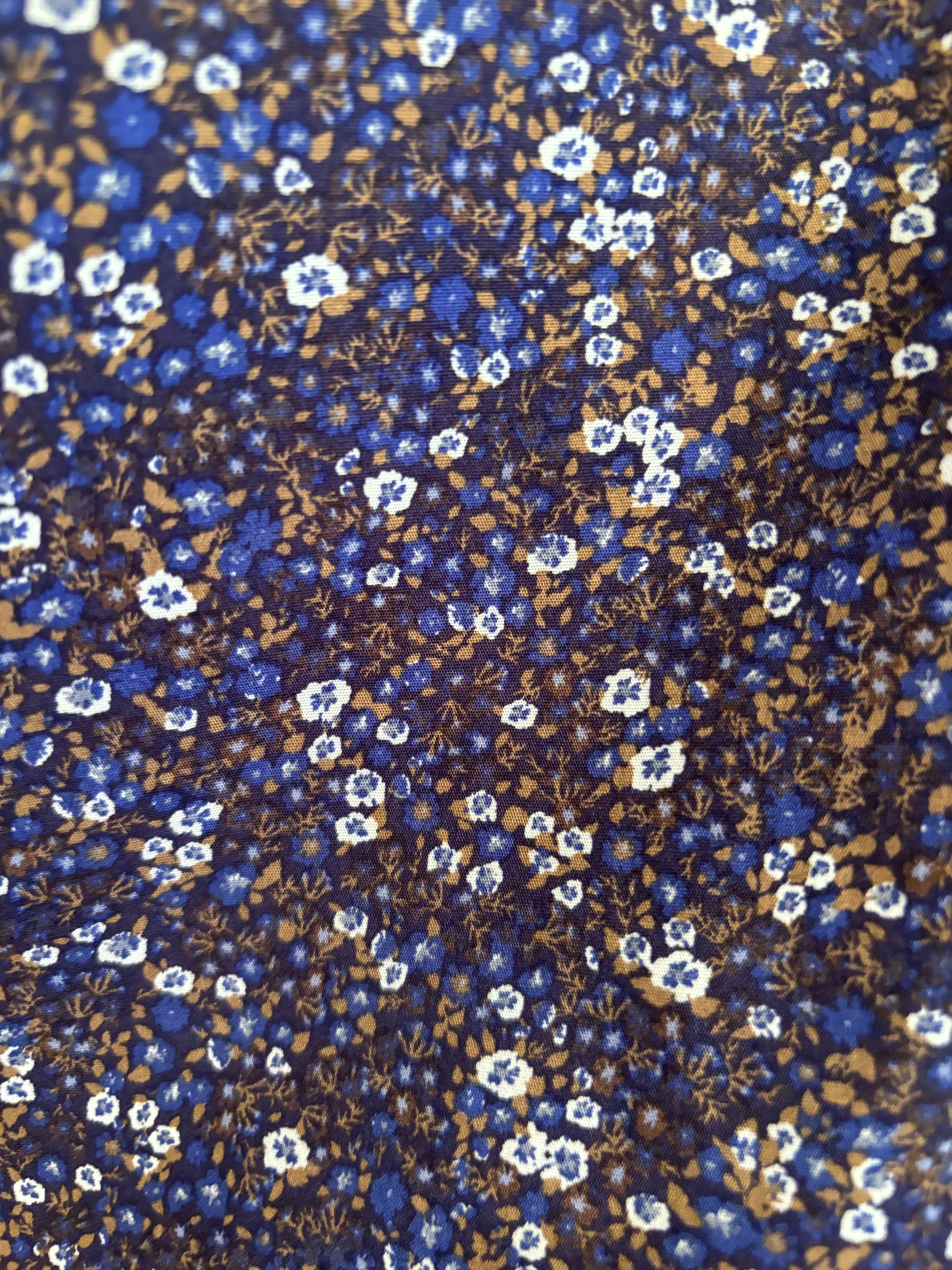 Tintoria Mattei Navy Floral Button Down