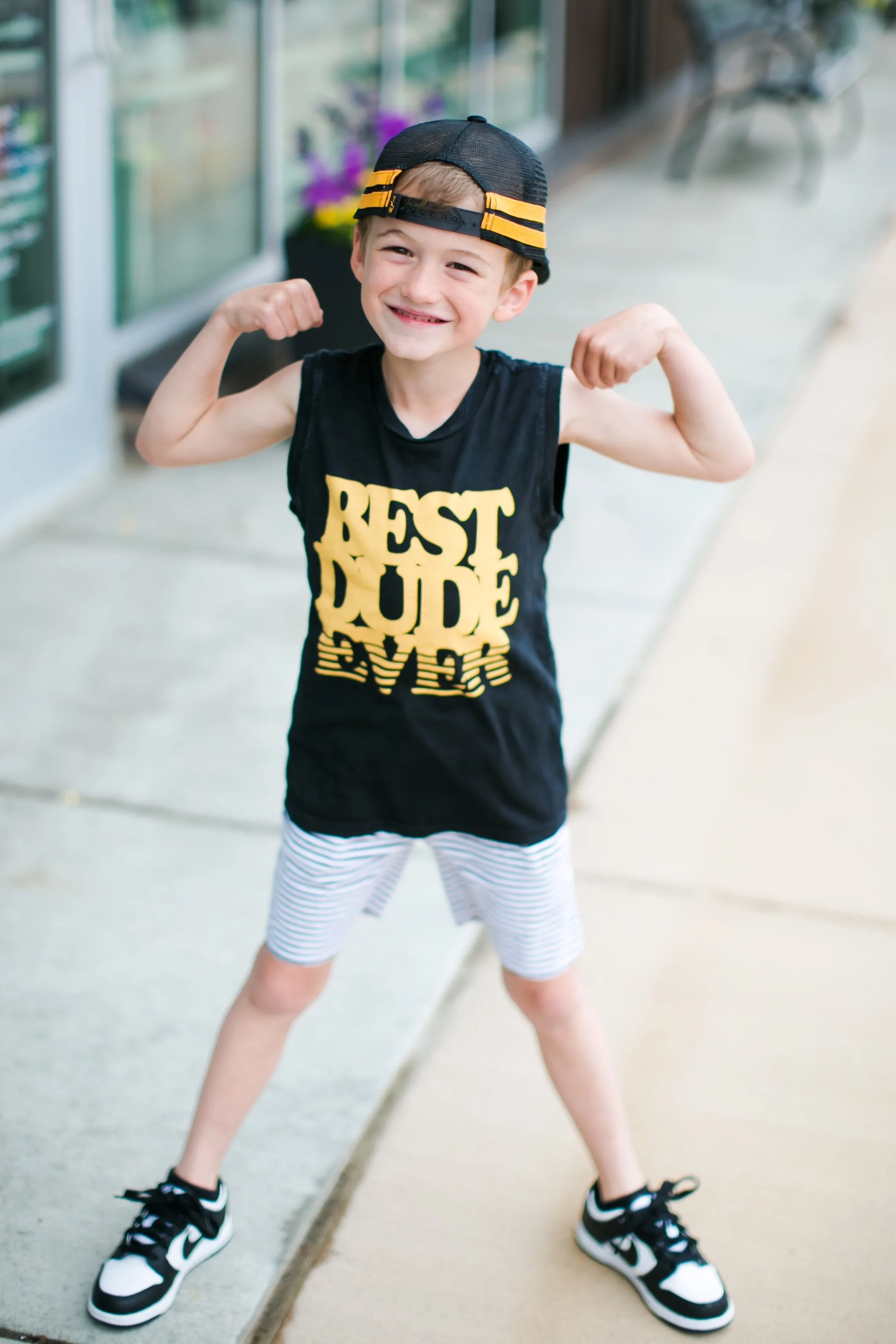 Tiny Whales - Best Dude Ever Muscle Tank in Vintage Black