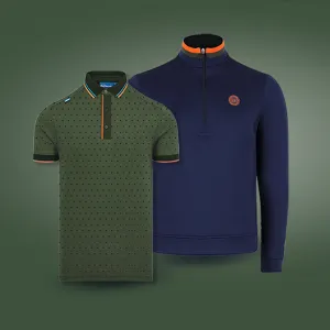 Tri Colour Navy   Polka Dot Polo Khaki Bundle
