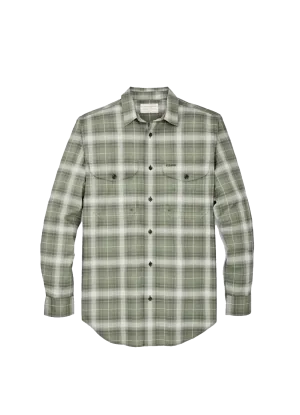 Twin Lakes LS Sport Shirt Green/Gray Plaid