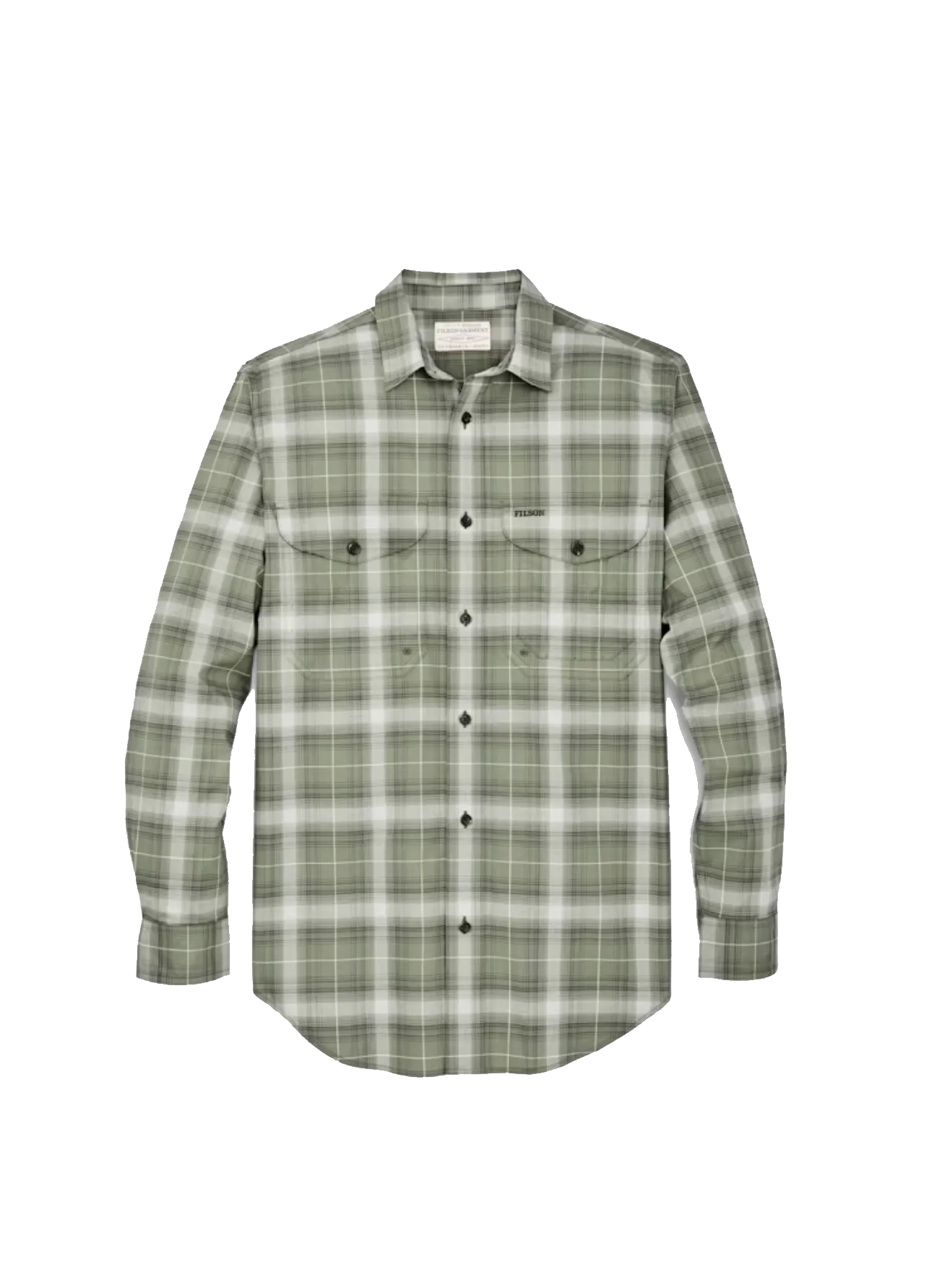 Twin Lakes LS Sport Shirt Green/Gray Plaid