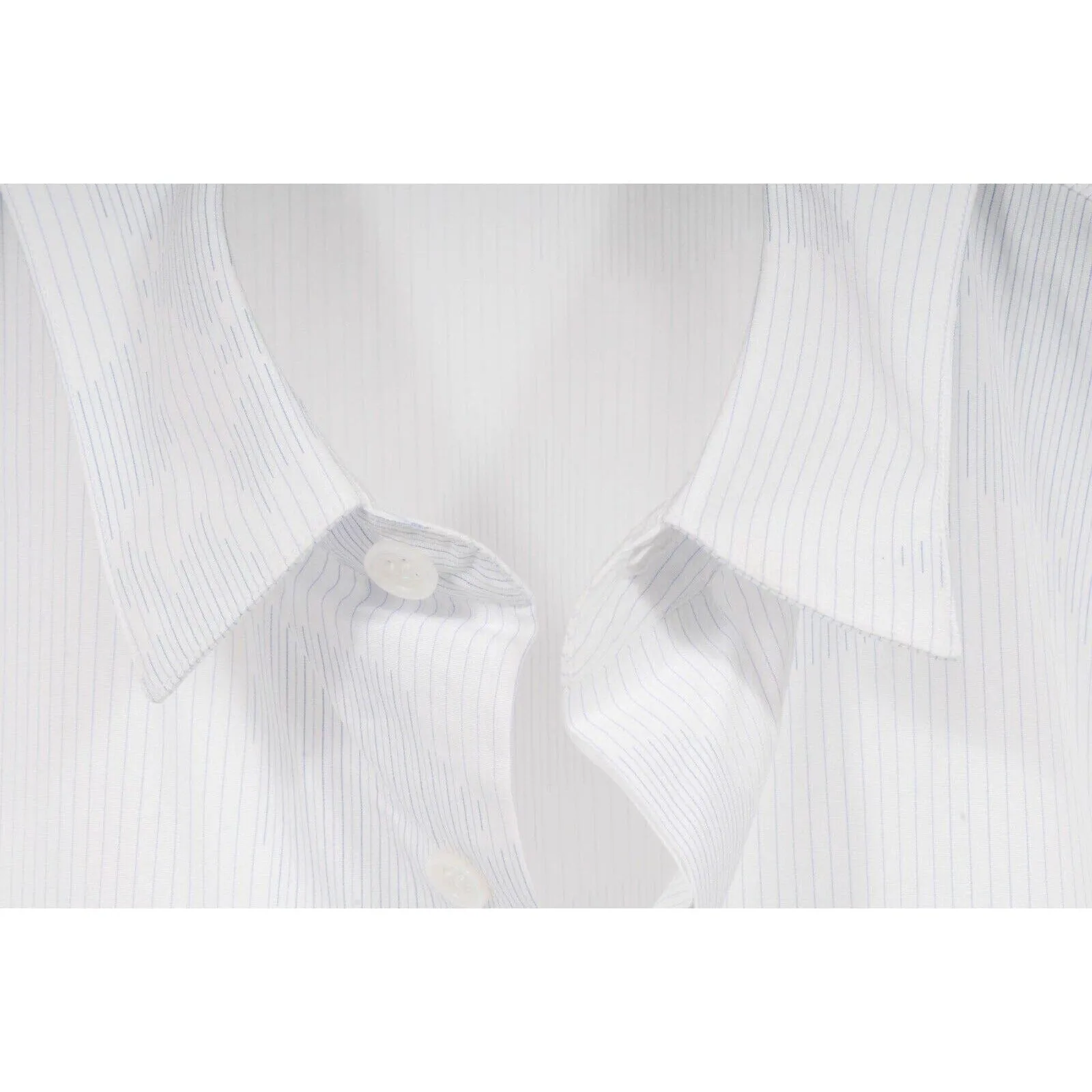 White Striped Green Camo Short Sleeves Button Down Shirt