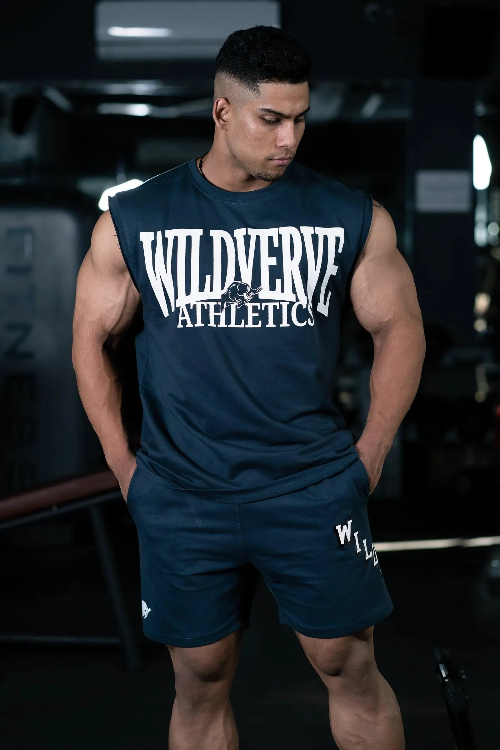 WILD VERVE VINTAGE MUSCLE TANK (REGAL BLUE METALLIC)