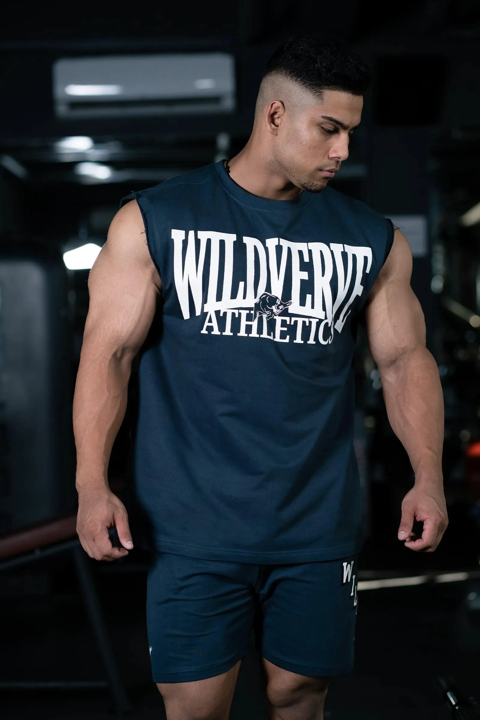 WILD VERVE VINTAGE MUSCLE TANK (REGAL BLUE METALLIC)