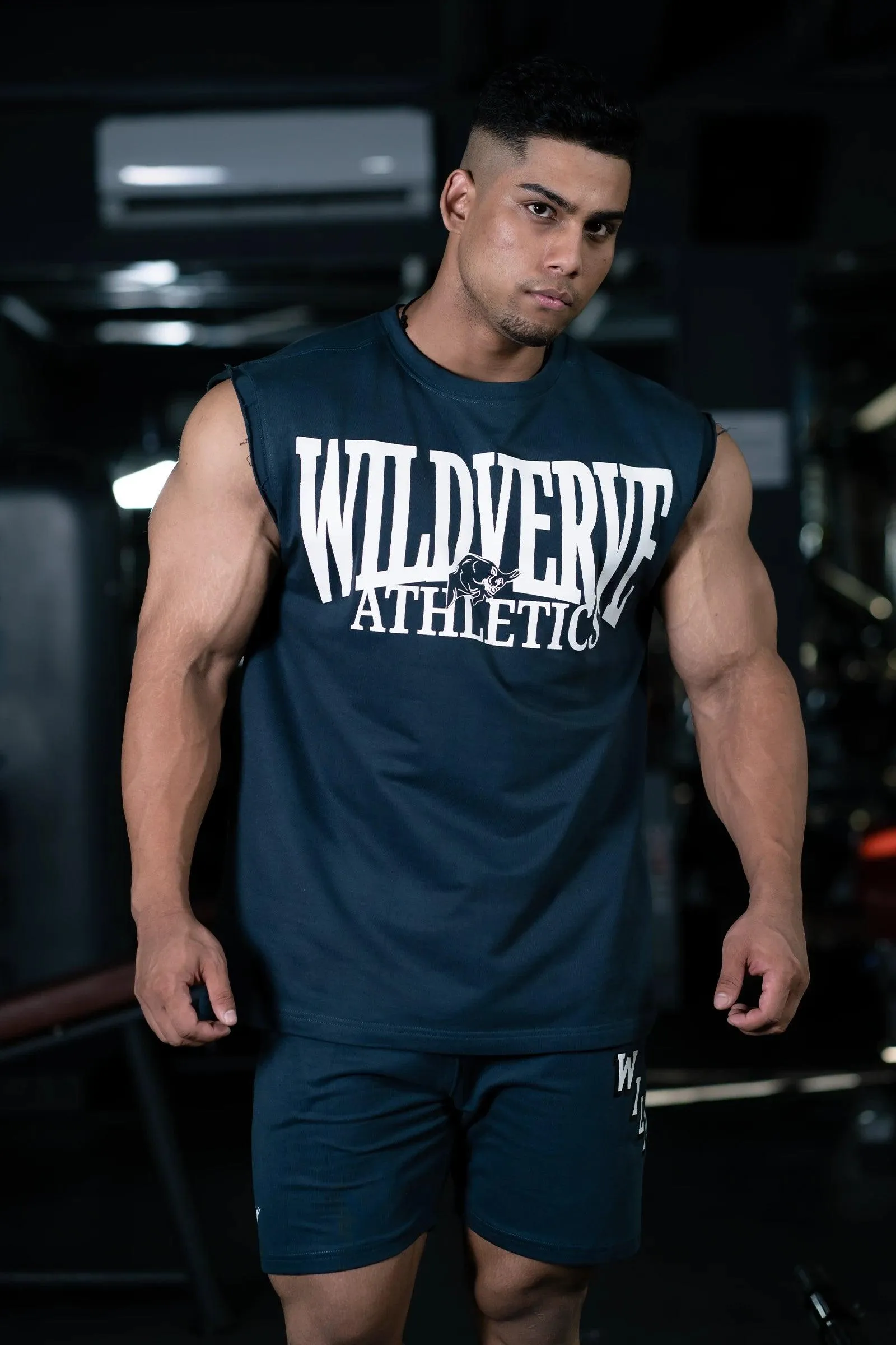 WILD VERVE VINTAGE MUSCLE TANK (REGAL BLUE METALLIC)