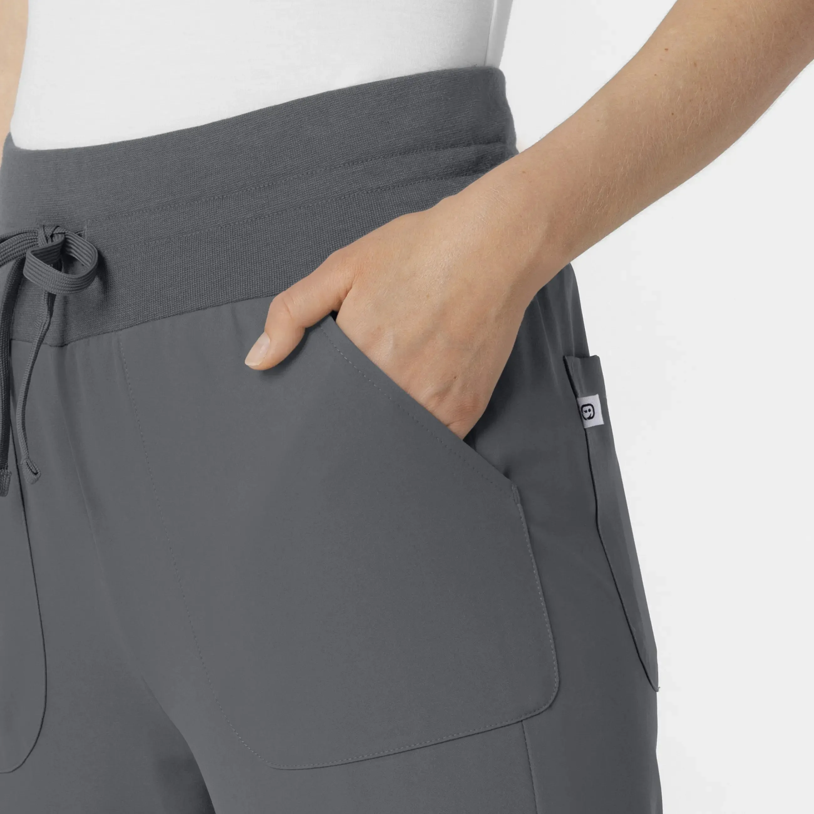 Wink Women's Convertible Stirrup Jogger Scrub Pant - Pewter