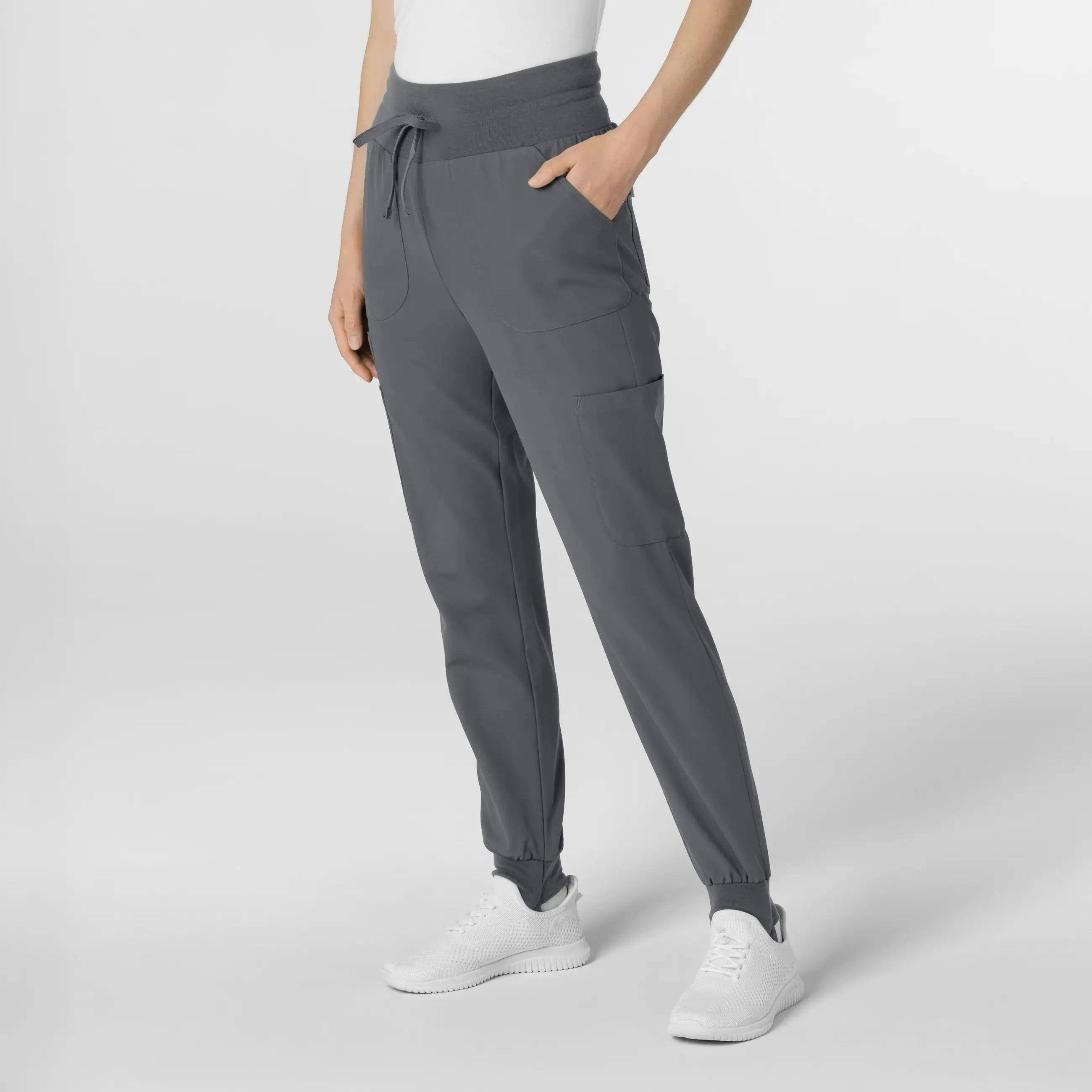Wink Women's Convertible Stirrup Jogger Scrub Pant - Pewter