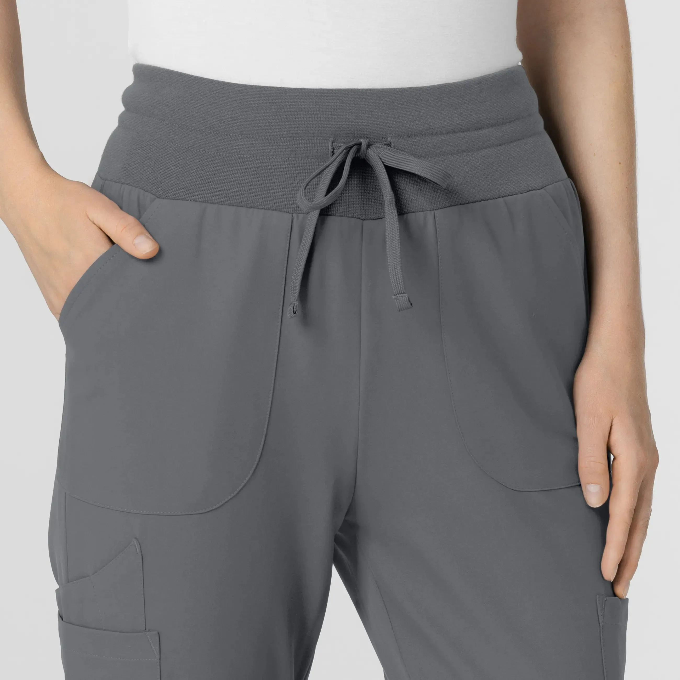 Wink Women's Convertible Stirrup Jogger Scrub Pant - Pewter