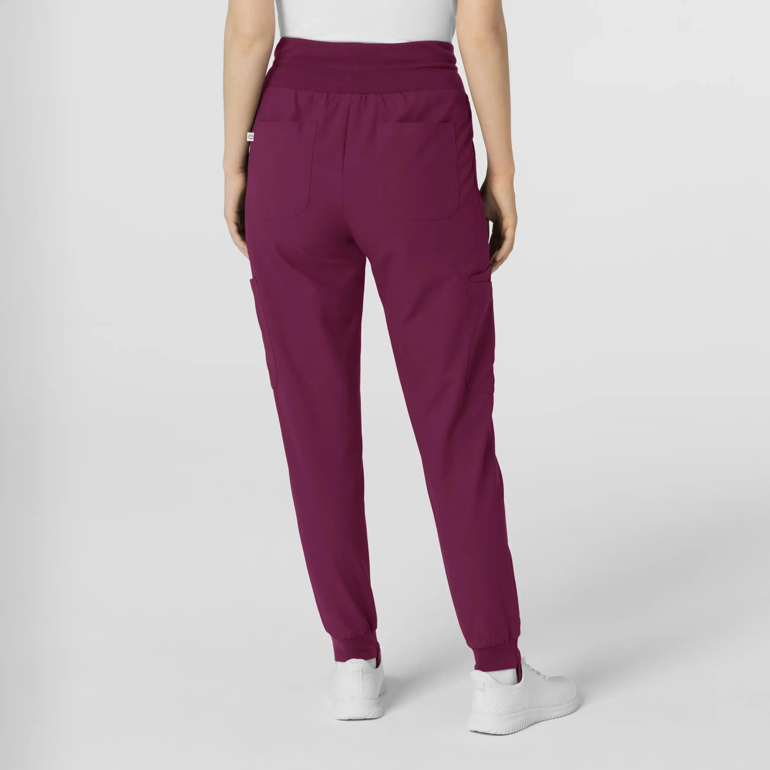 Wink Women's Convertible Stirrup Jogger Scrub Pant - Wine