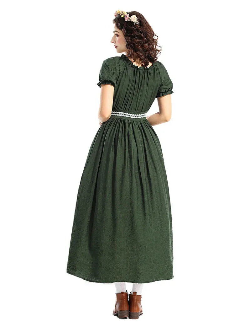 Women Pioneer Colonial Pastoral 4-piece Costume Set