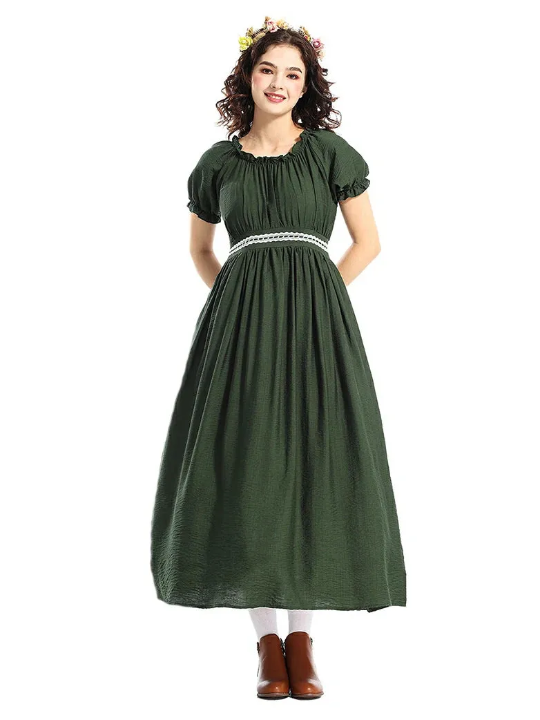 Women Pioneer Colonial Pastoral 4-piece Costume Set