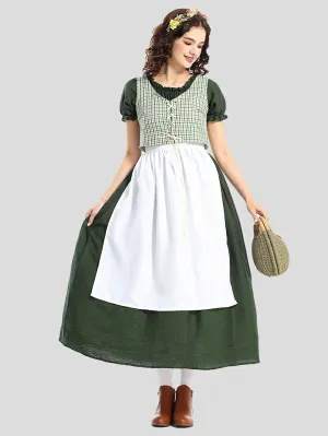 Women Pioneer Colonial Pastoral 4-piece Costume Set