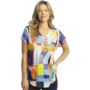 Women's Jess & Jane V-Neck Dolman Cap Sleeve Santiago