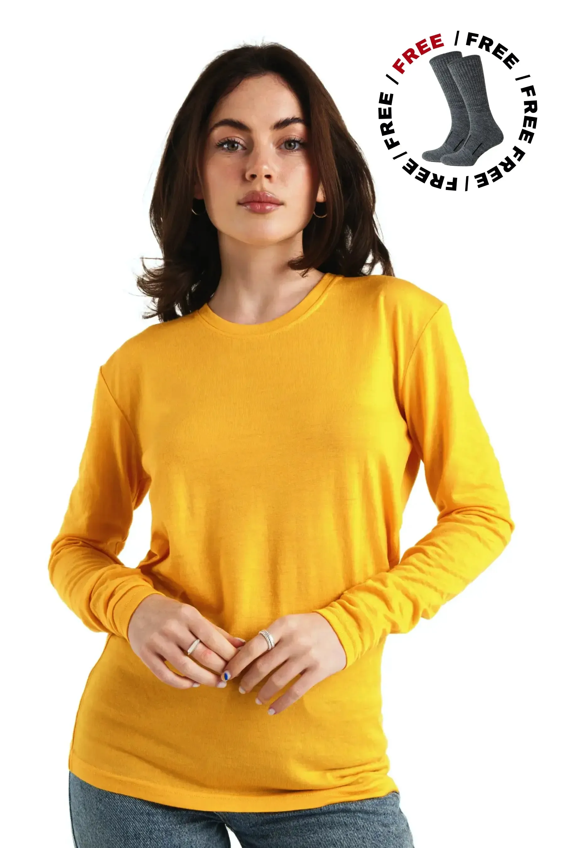 Women's Merino Long Sleeve 165 Gold Merino