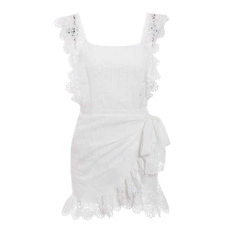 Women's Summer Lace Sleeveless Sheath Short Dress