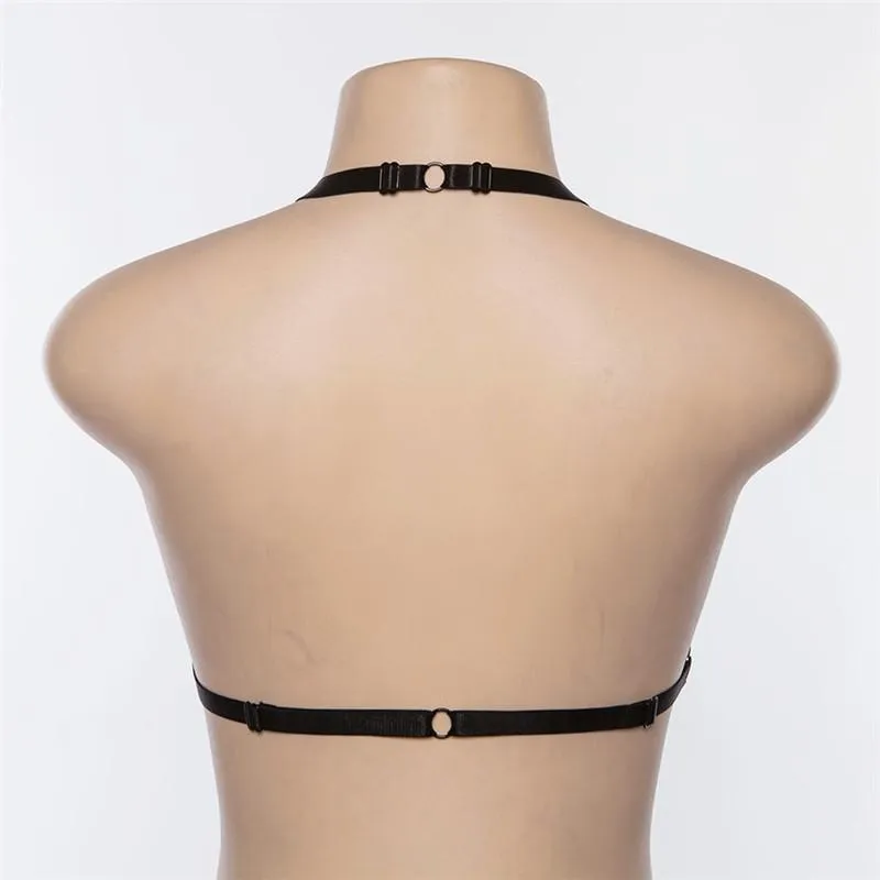 Women's Summer Plaid Backless Bralette Top With Adjustable Straps