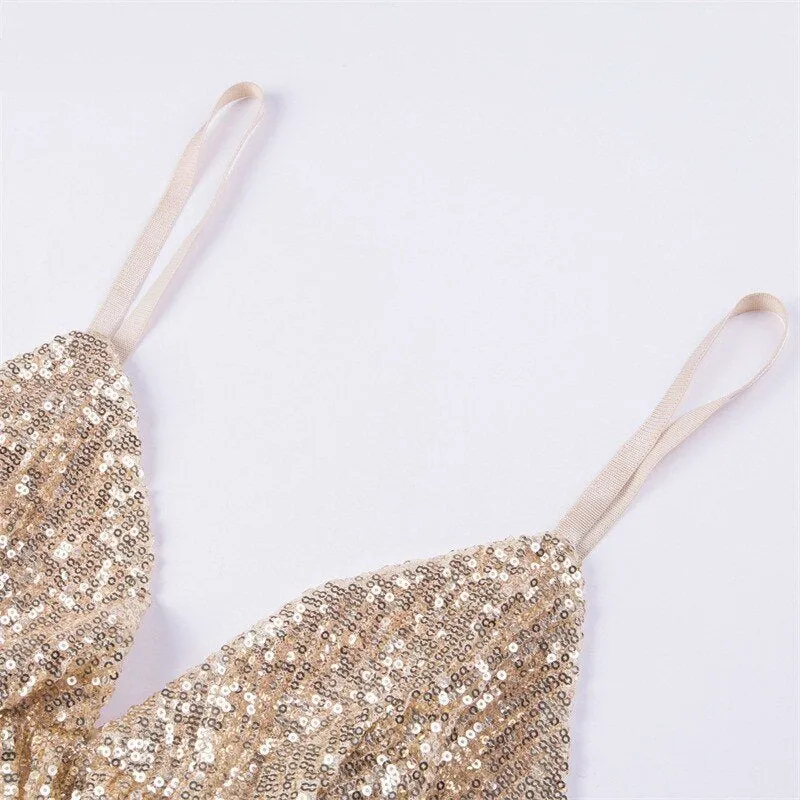 Women's Summer Sequin Bralette Top