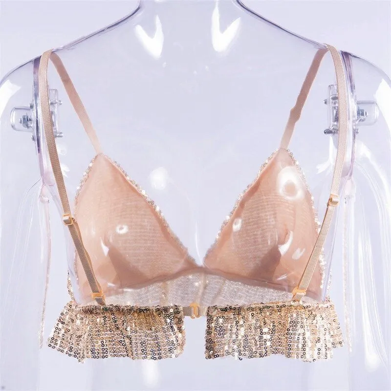 Women's Summer Sequin Bralette Top
