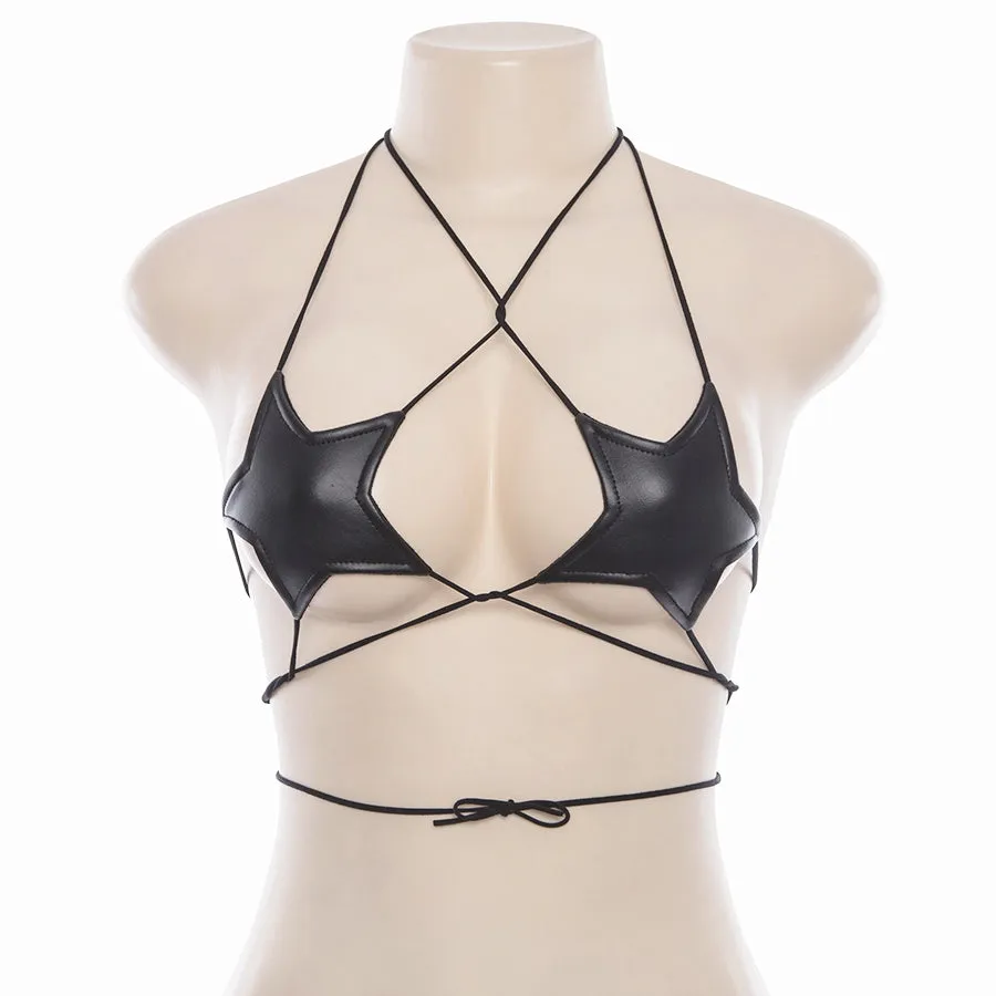 Women's Summer Sleeveless Bralette Top With Star Shape