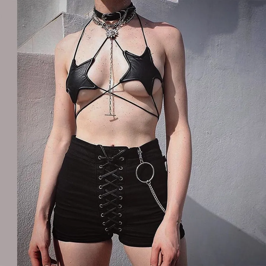 Women's Summer Sleeveless Bralette Top With Star Shape