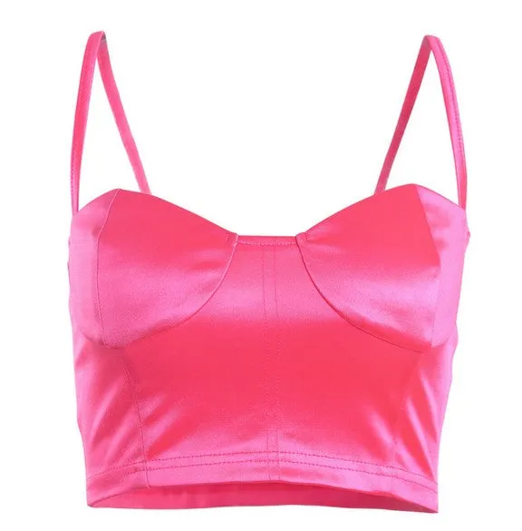 Women's Summer Sleeveless Slim Crop Bralette Top