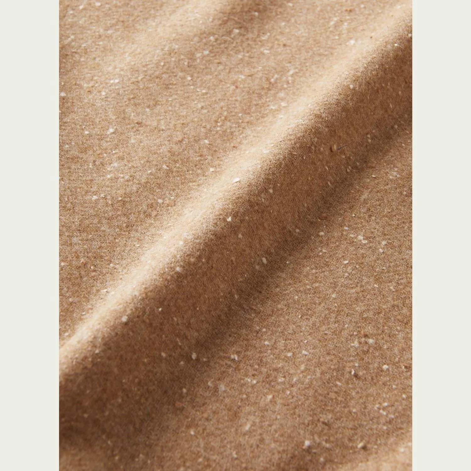Wool-Blend Midi Wrap Skirt (Sand)