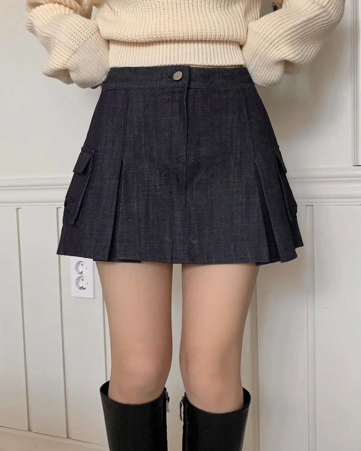 Y2K Denim Cargo Skirts