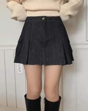 Y2K Denim Cargo Skirts