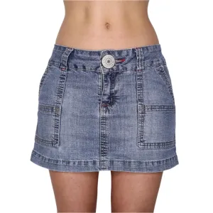 Y2K Low Waisted Denim Mini Skirt (S) 