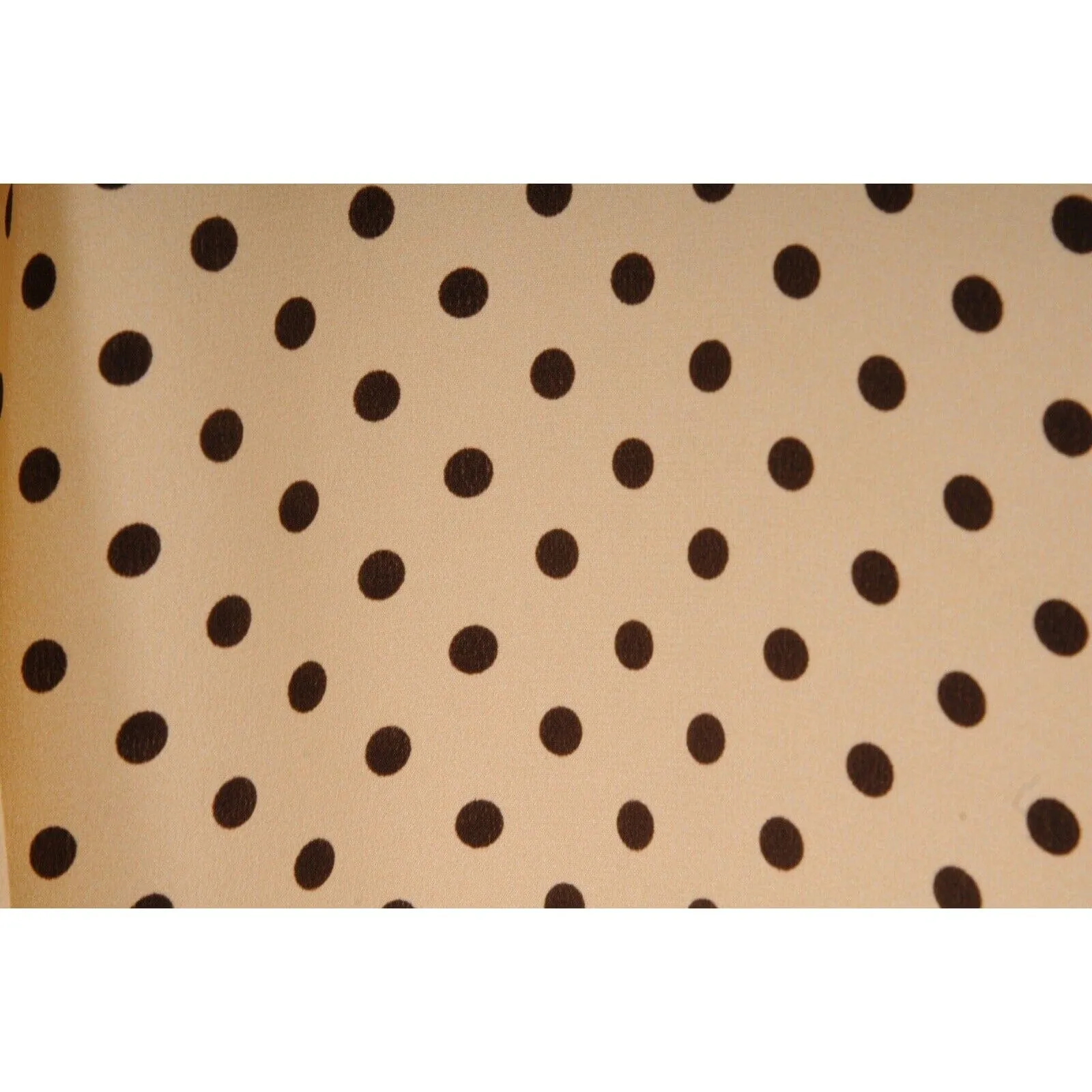 Yellow Brown Polka Dot Button Down Silk Shirt