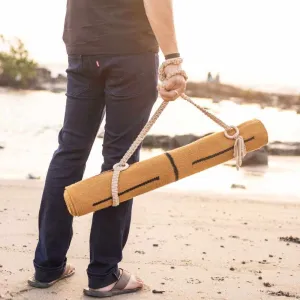 Yoga Mat Carrier Strap | Hand Crafted | Macrame | Adjustable | Beige